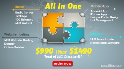 All in one radio station package