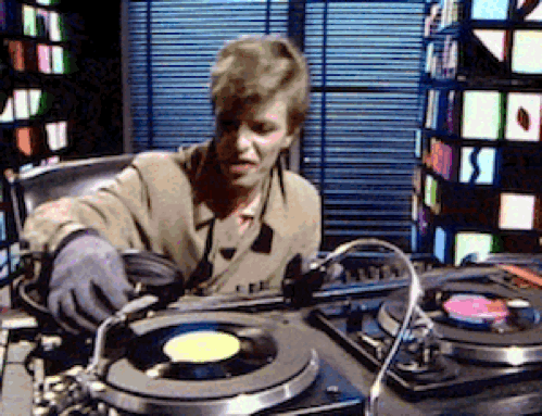 David Bowie DJing on the radio