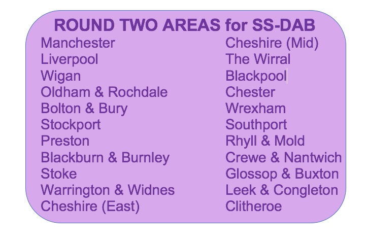 DAB Round two areas
