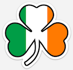 Shamrock Irish Tricolour flag 