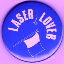Laser Lover Blue Button