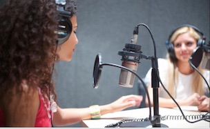 Microphones in interview studio 