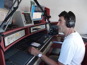 radio Seagull supremo Sietse Brouwer on air 