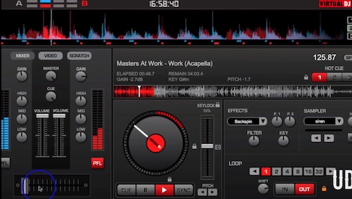 Instant DJ screen